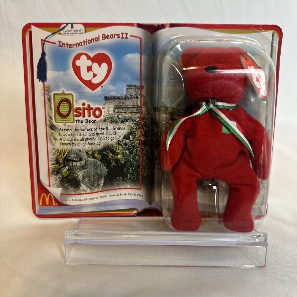 Brand New Never Open Ty Beanie Baby International Bears II Rare Osito Bear